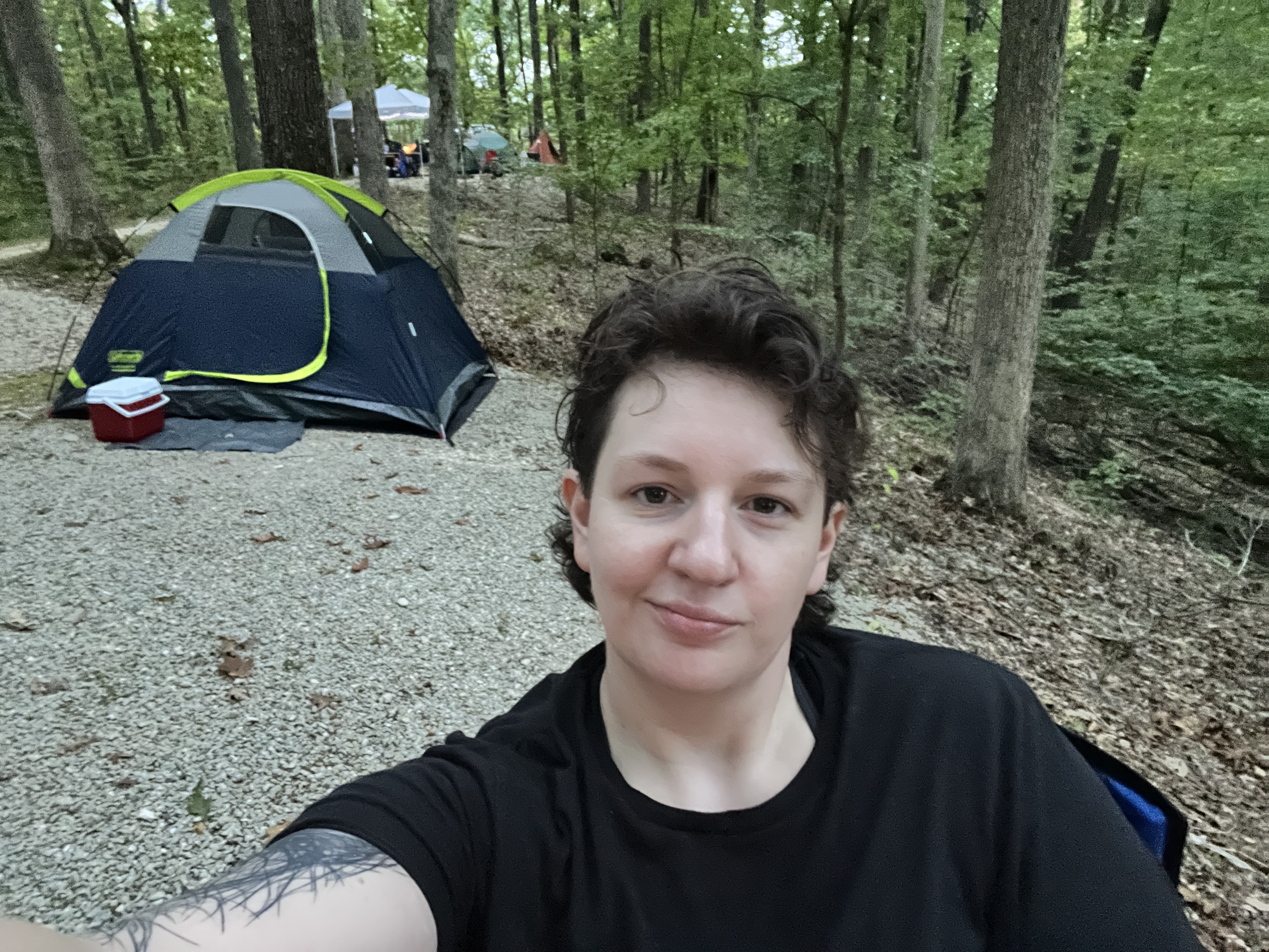 Camping selfie